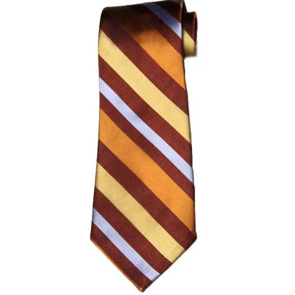 NWOT Tasso Elba Repp Stripe Tie Handmade Silk Multicolor Men's - Picture 1 of 1